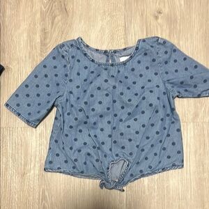 4/$30 Old Navy Kids Blue Polka Dot Top 18-24M